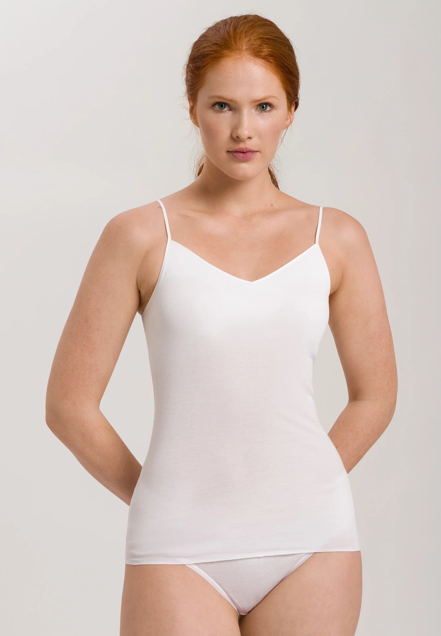 Hanro Cotton Seamless Padded Spaghetti Camisole