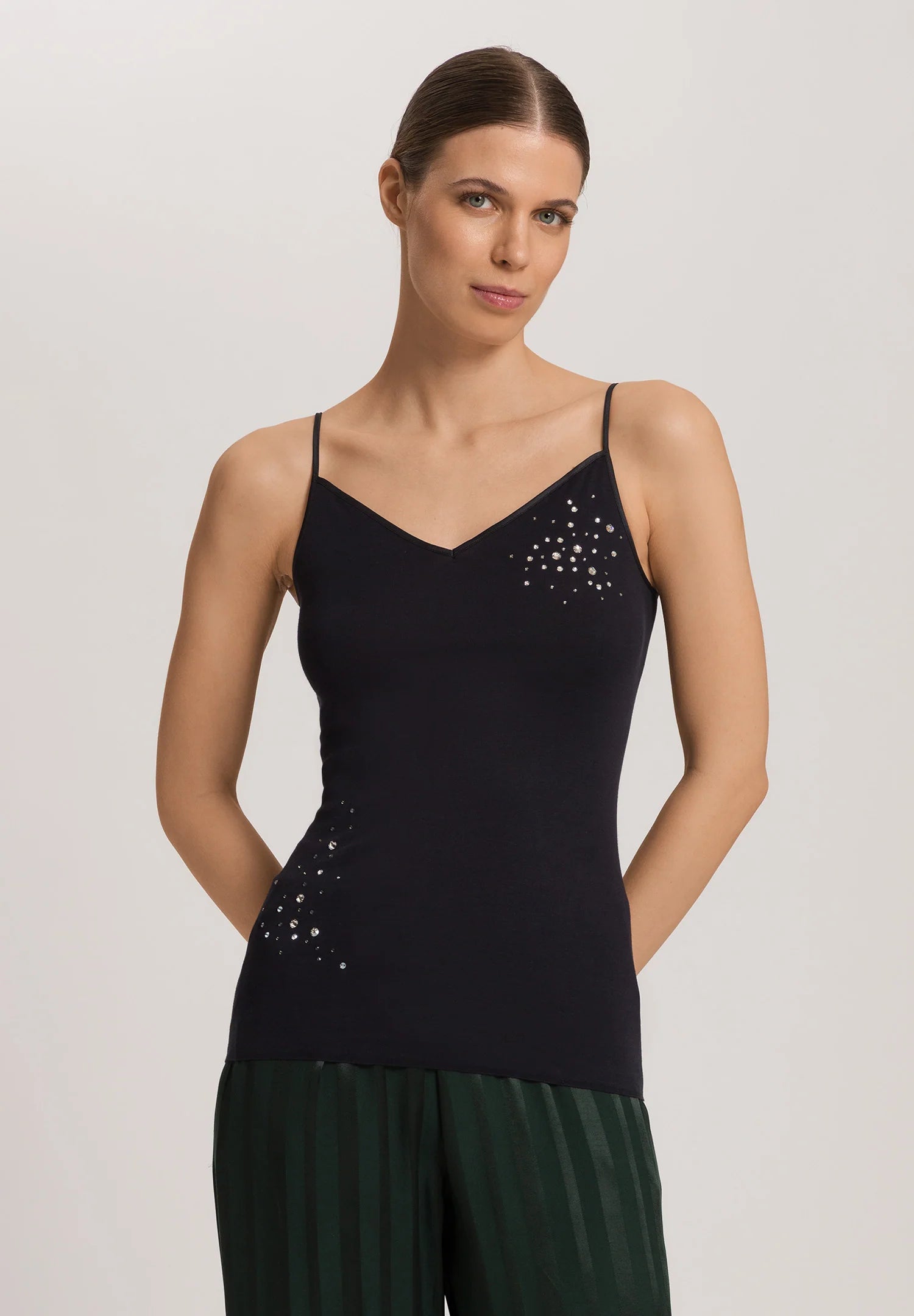 Hanro Swarovski Crystal Cotton Camisole