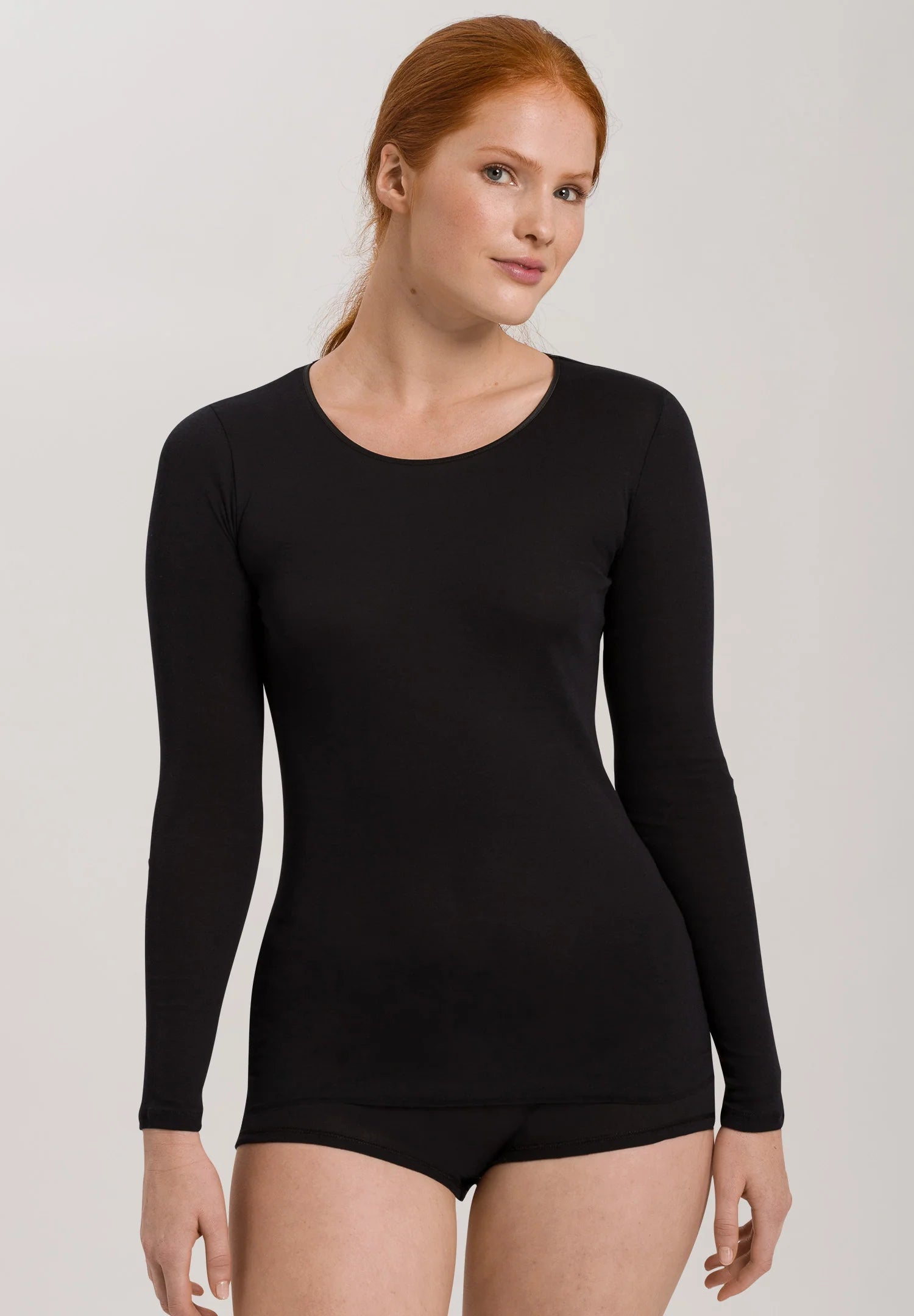 Hanro Cotton Seamless Long Sleeve Shirt