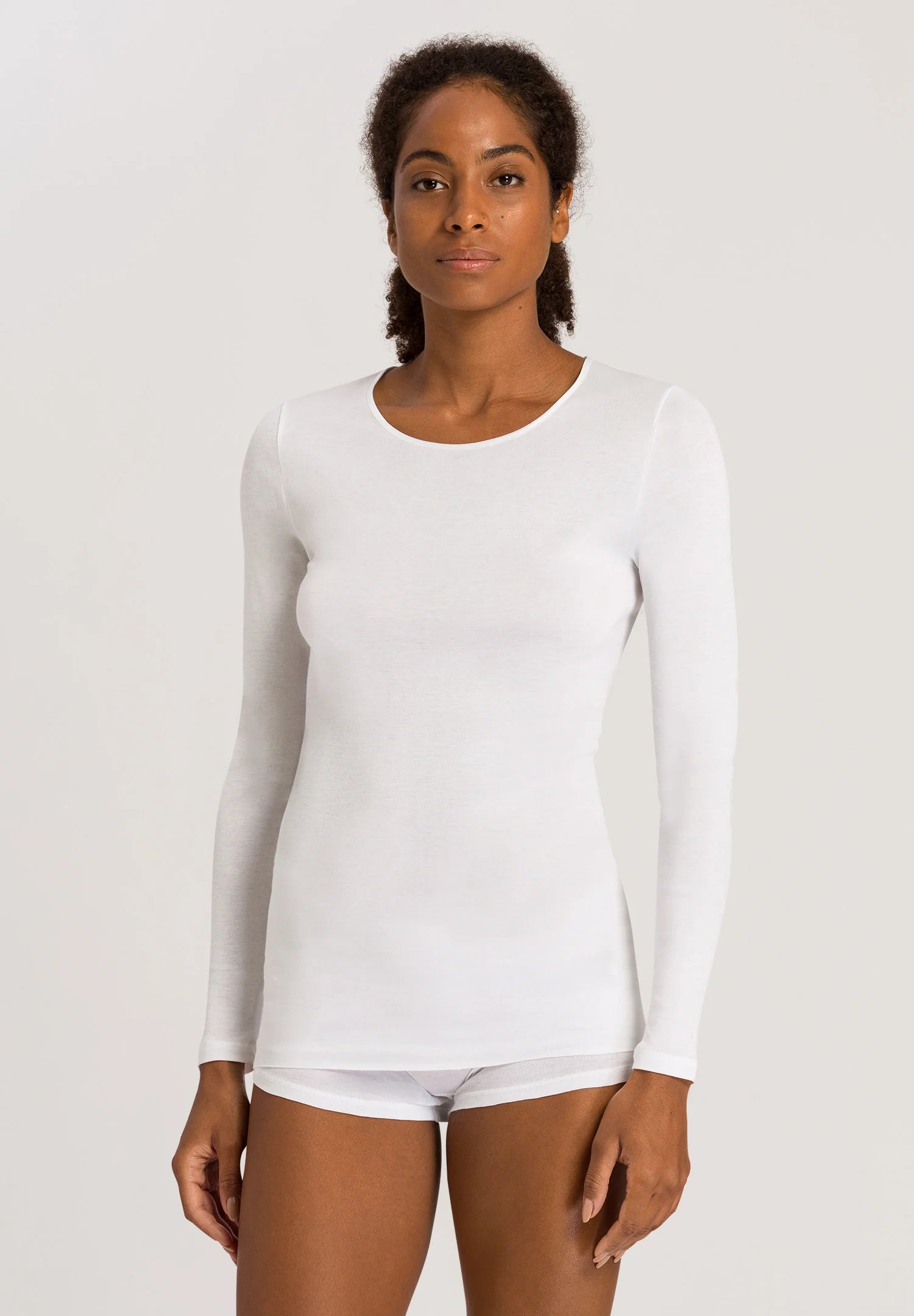 Hanro Cotton Seamless Long Sleeve Shirt