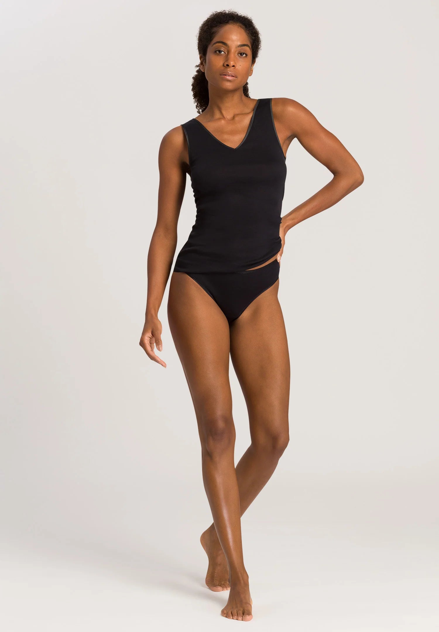 Hanro Cotton Seamless Hi-cut Full Brief