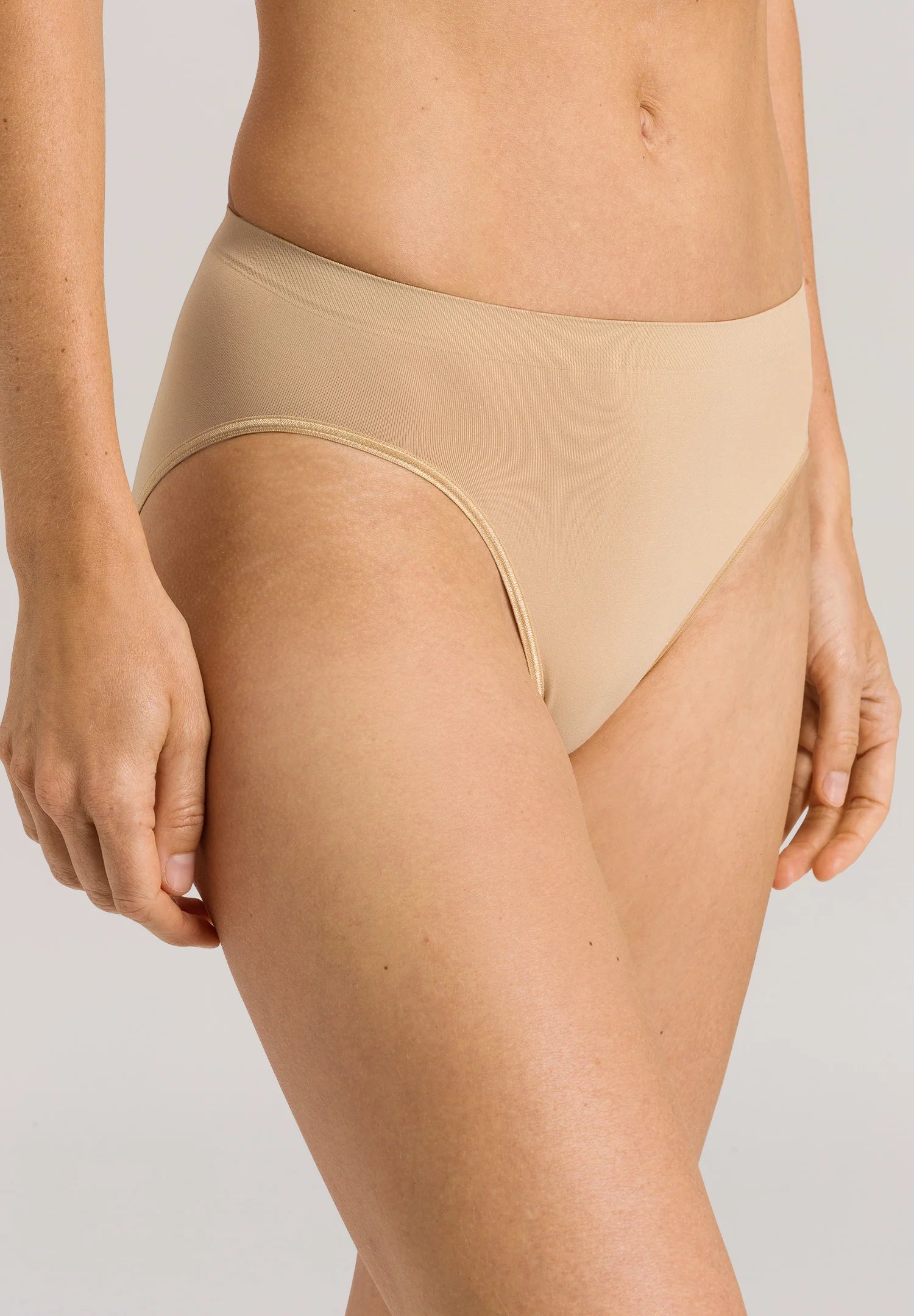 Hanro Touch Feeling Hi-Cut Brief Panty - Beige