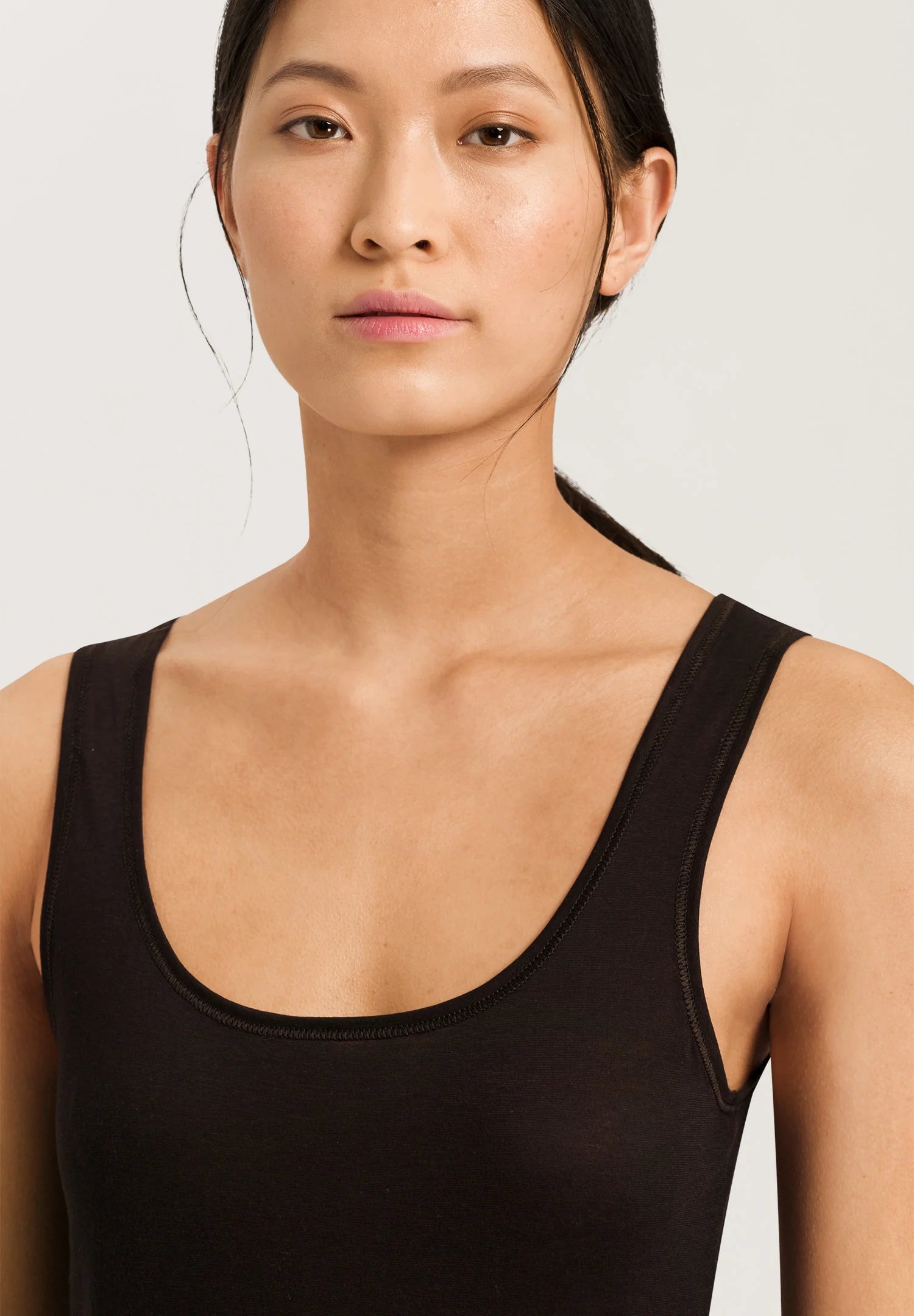 Hanro Cotton Round Neck Tank Top (Old Style #71344)