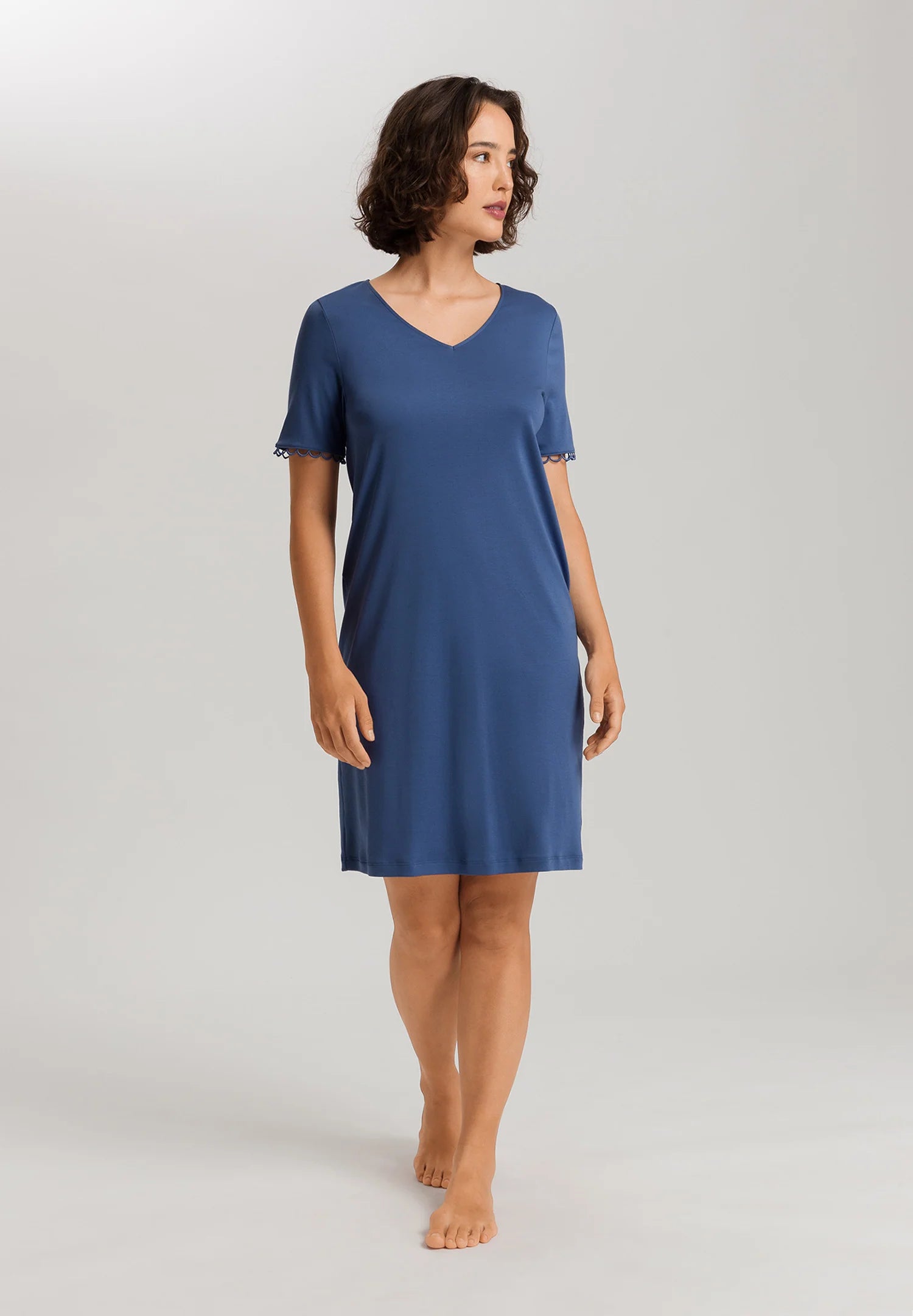 Hanro Anouk Cotton V-Neck Nightgown