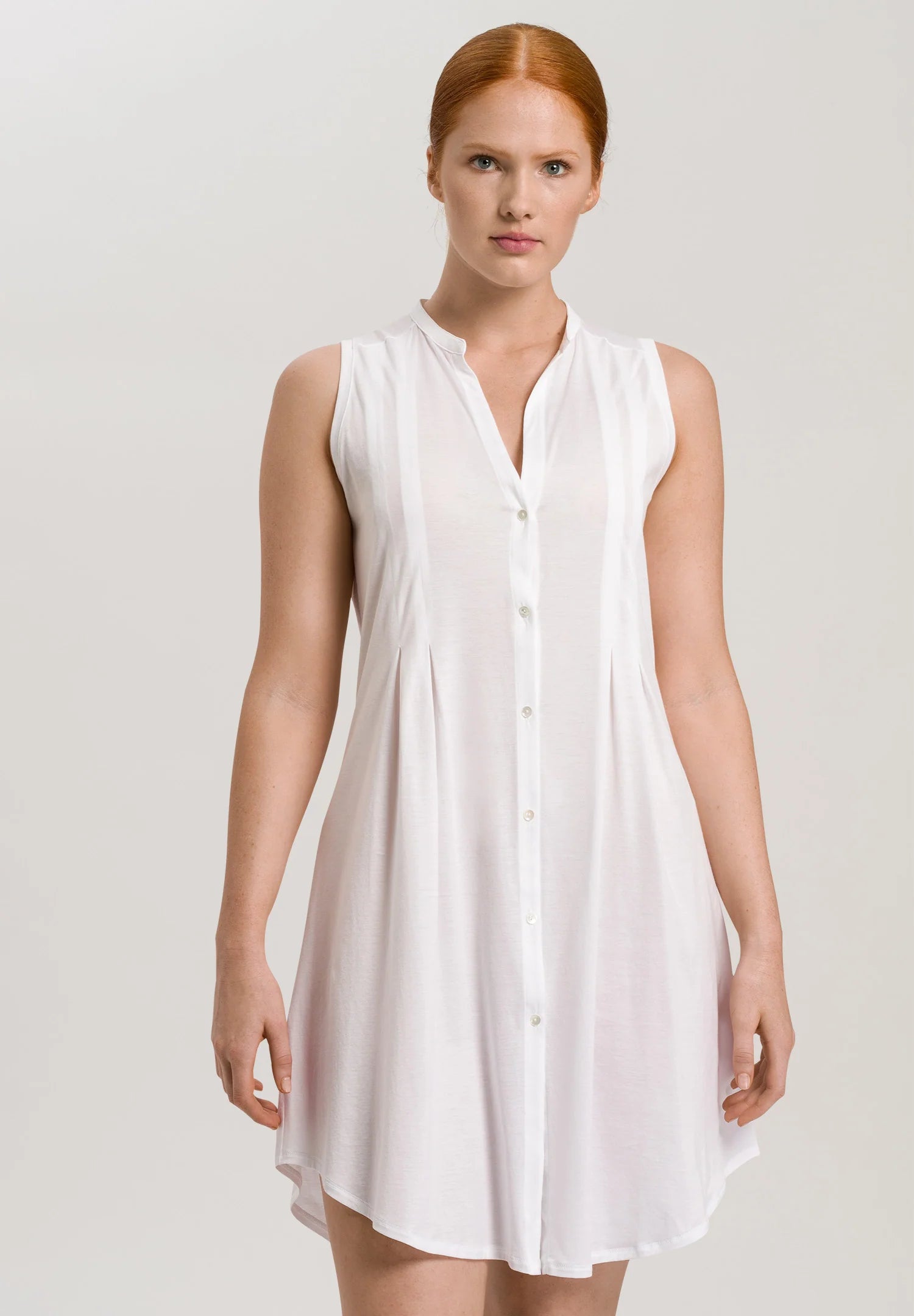 Hanro Cotton Deluxe Button Front Tank Gown