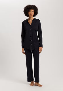 Hanro Cotton Deluxe Long Sleeve Button Front Pajama
