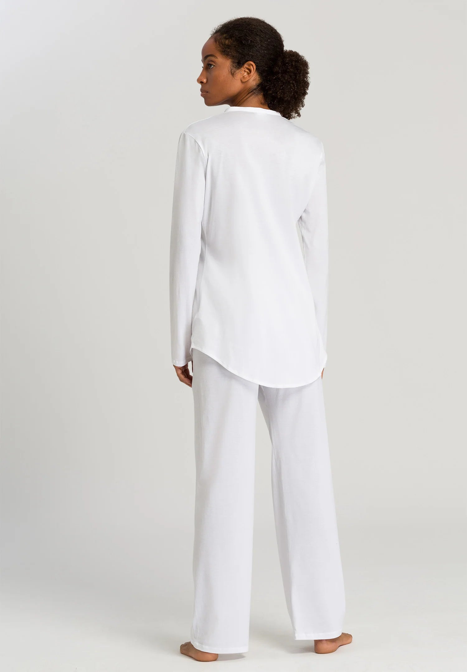 Hanro Cotton Deluxe Long Sleeve Button Front Pajama