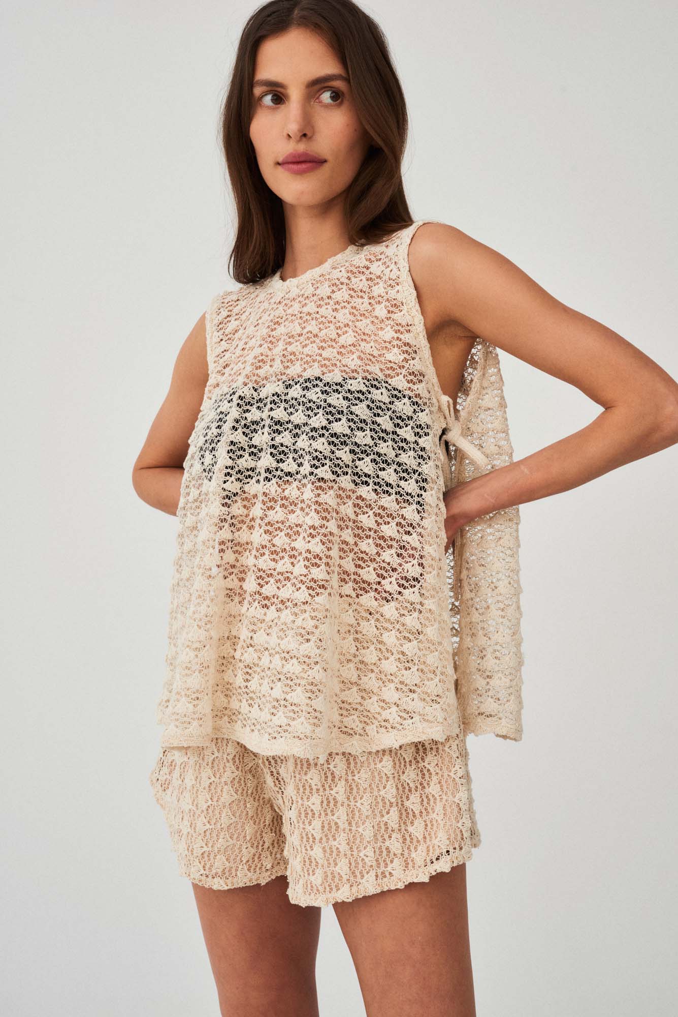 Undress Code sweet sand lace top front view