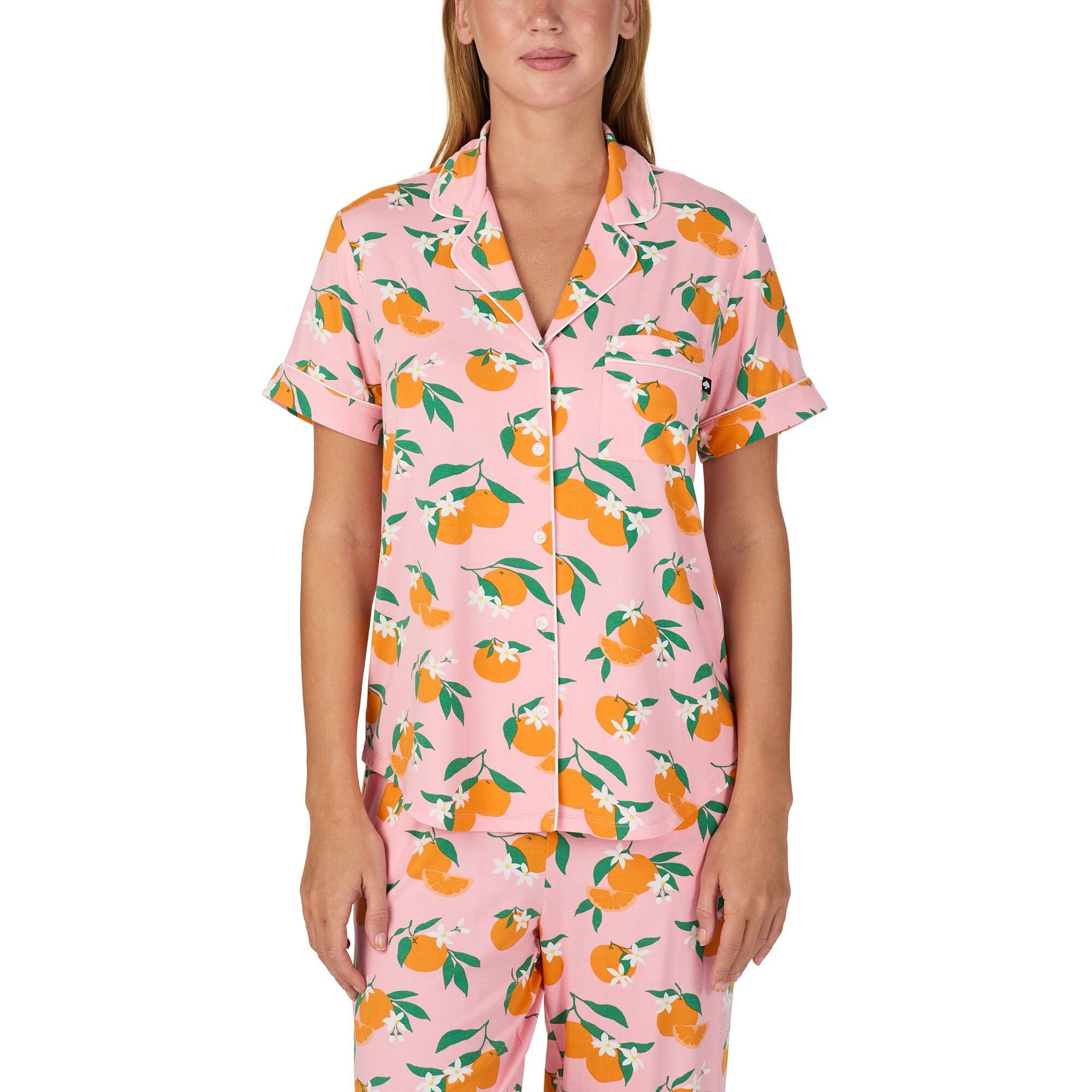 Kate Spade Modal Jersey S/S Notch Crop PJ Set