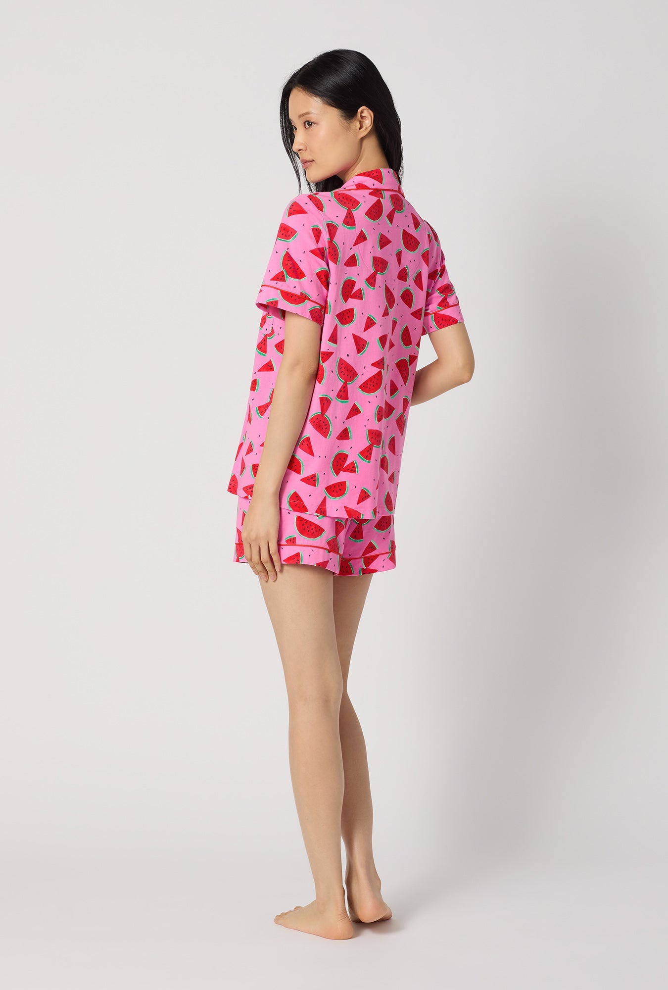 Bed Head Treasure Hunt/Watermelon S/S Classic Shorty Stretch Jersey PJ Set