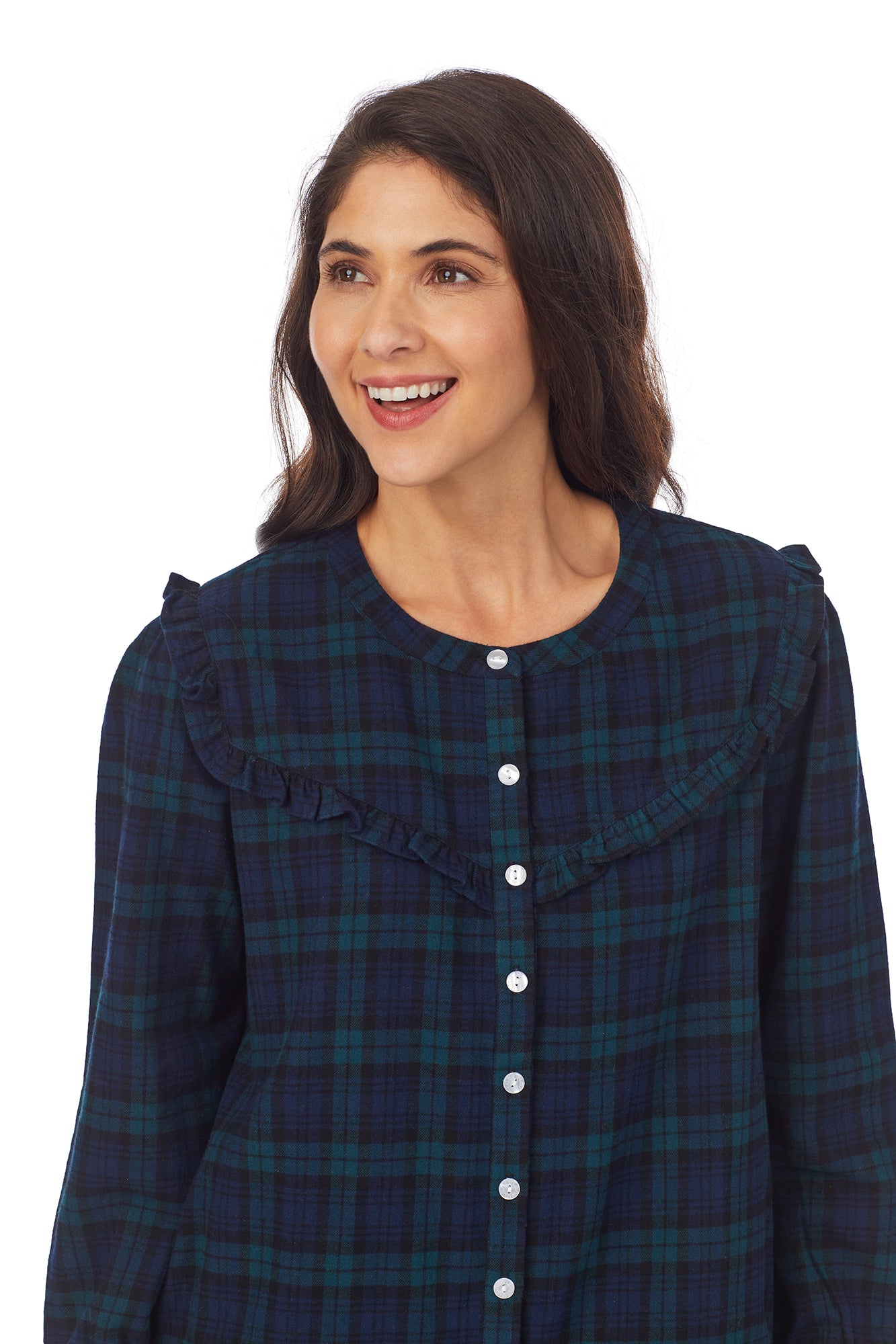 Lanz of Salzburg Long Sleeve Short Flannel Gown