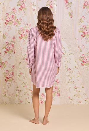 Eileen West Flannel Notch Collar Nightshirt