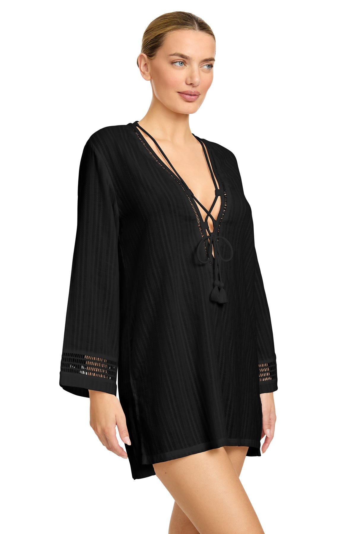 Robin Piccone Marina Lace Up Tunic