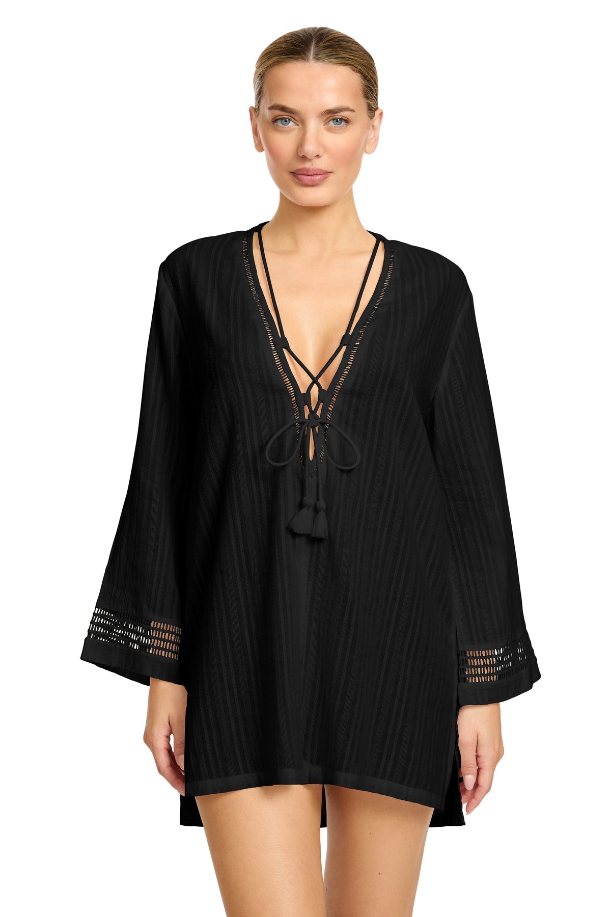 Robin Piccone Marina Lace Up Tunic