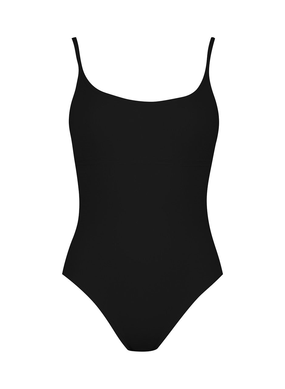 Karla Colletto Basic One Piece Lingerie Strap One Piece Swimsuit