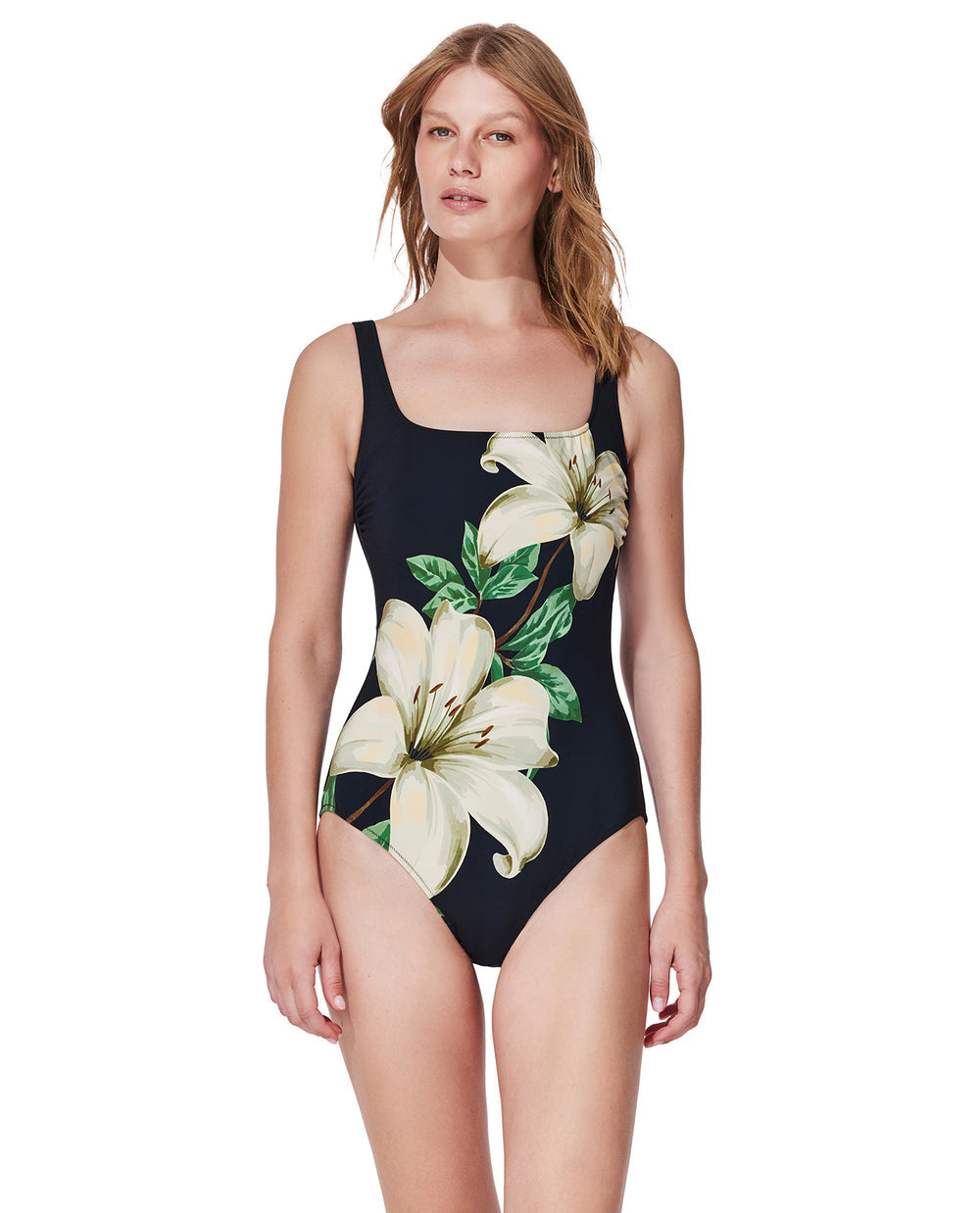 Gottex Yuri Flower Square Neck One Piece