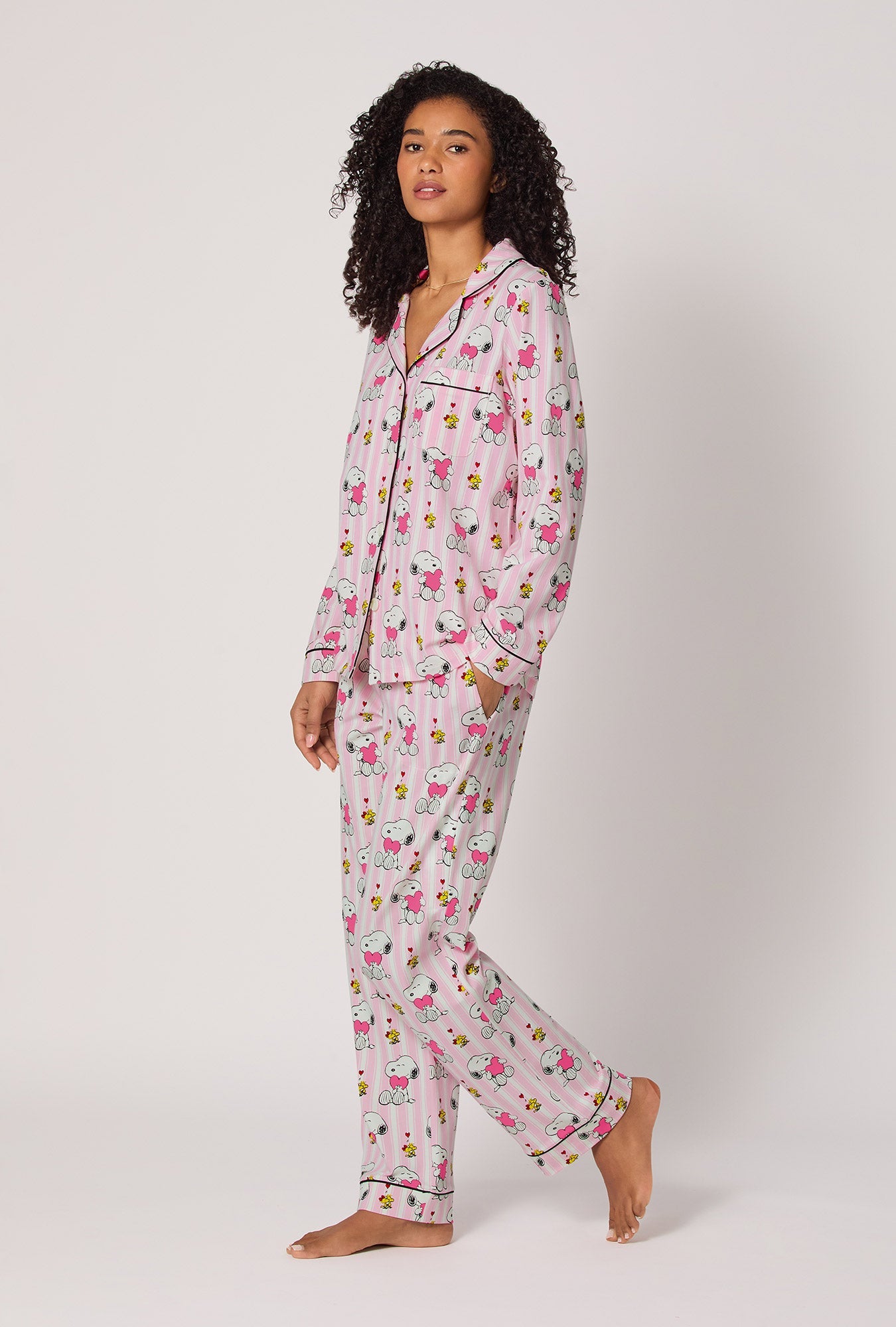 Bed Head Classic Long Sleeve PJ Set- Snoopys Valentine