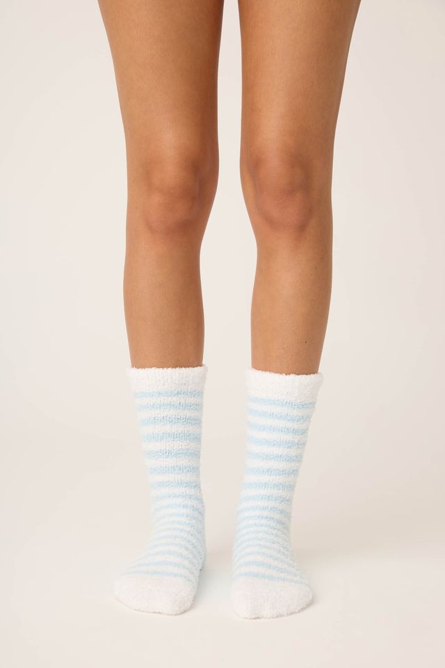P.J. Salvage Striped Tree Cozy Crew Sock