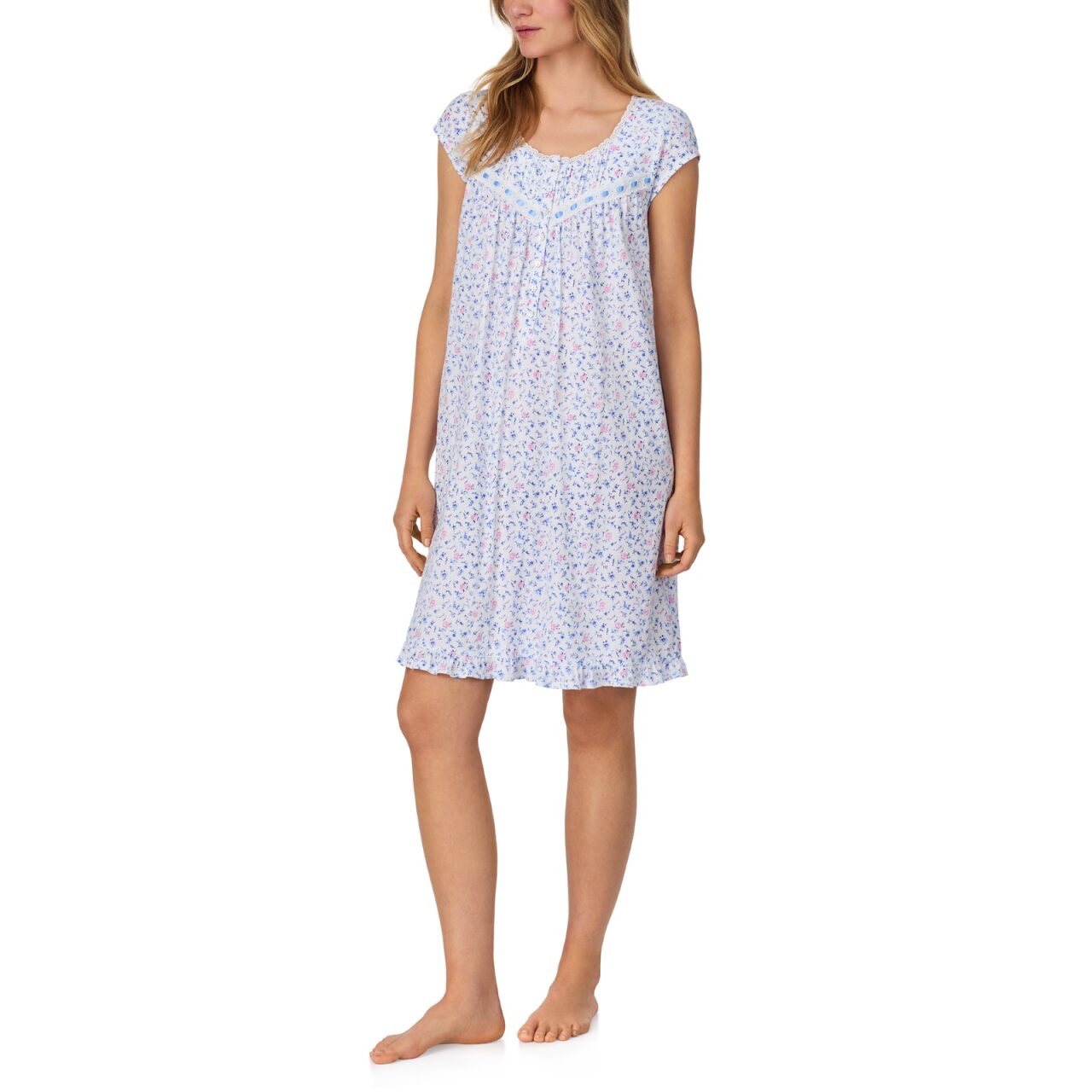 Eileen West Short Cap Sleeve Cotton Jersey Nightgown