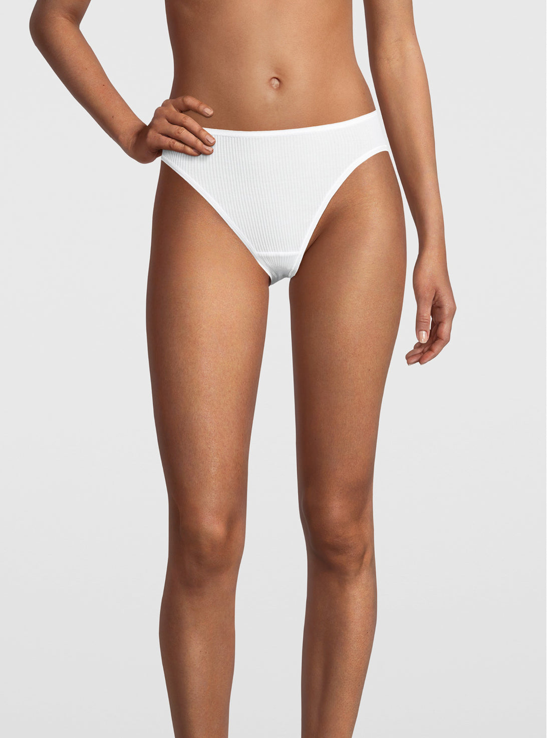 Full coverage for sizes XS to XL Panty Oscalito Filoscozia®100% Cotton Ribbed Midi Brief