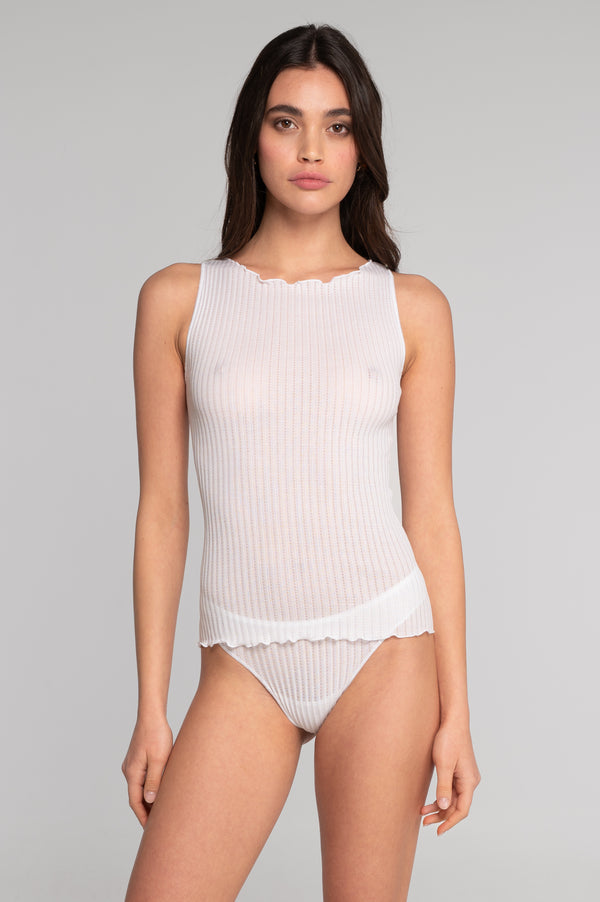 Elegant halter neck cotton top
