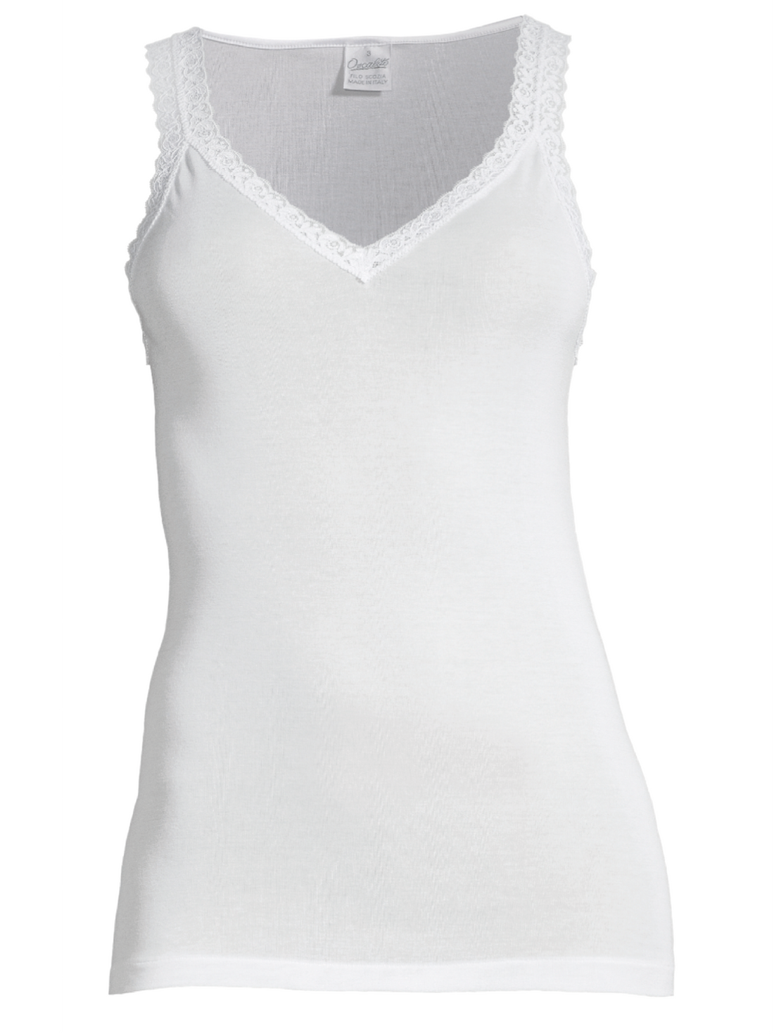 Oscalito Filoscozia® Tank Top with leavers lace