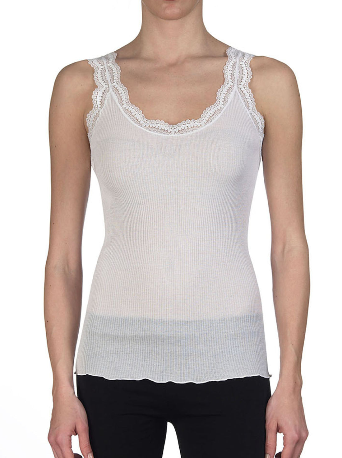 Lace-trimmed Tank Top