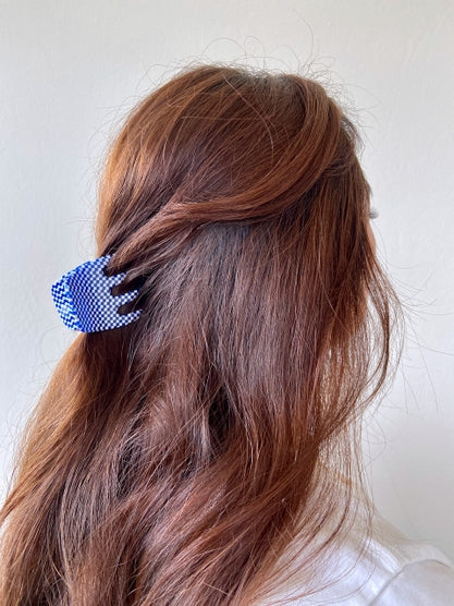 Solar Eclipse Large Checkered Claw Hair Clip