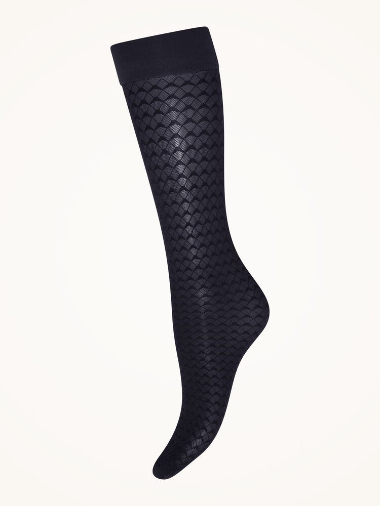Wolford Graphic Pattern 30 Den Knee Highs
