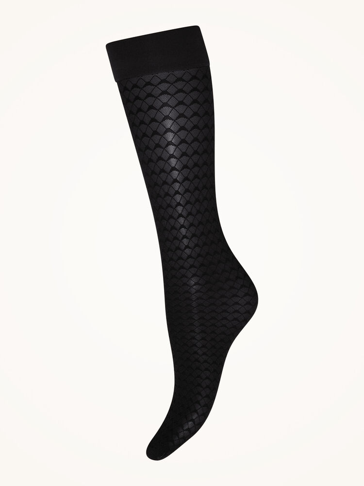 Wolford Graphic Pattern 30 Den Knee Highs