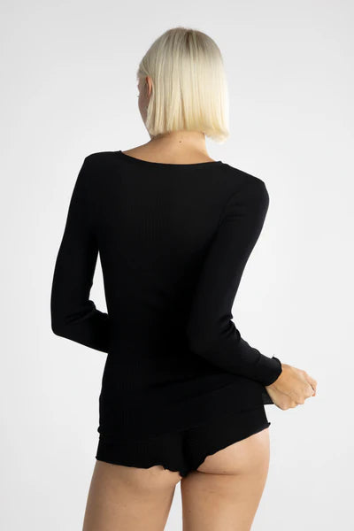 Wool & Silk Ribbed L/S Shirt
