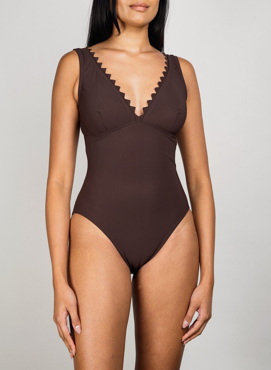 Karla Colletto Ines V-Neck One Piece