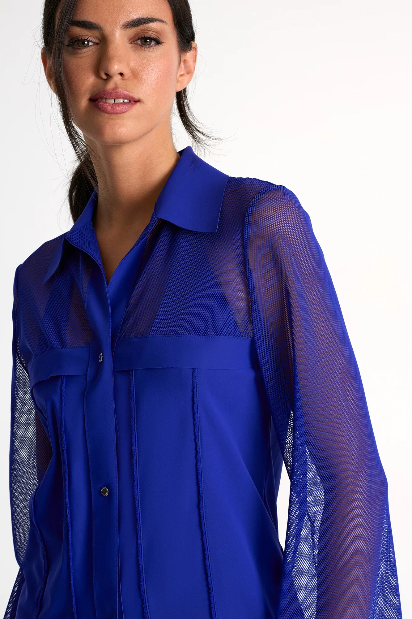 Shan Grid Mesh Beach Shirt