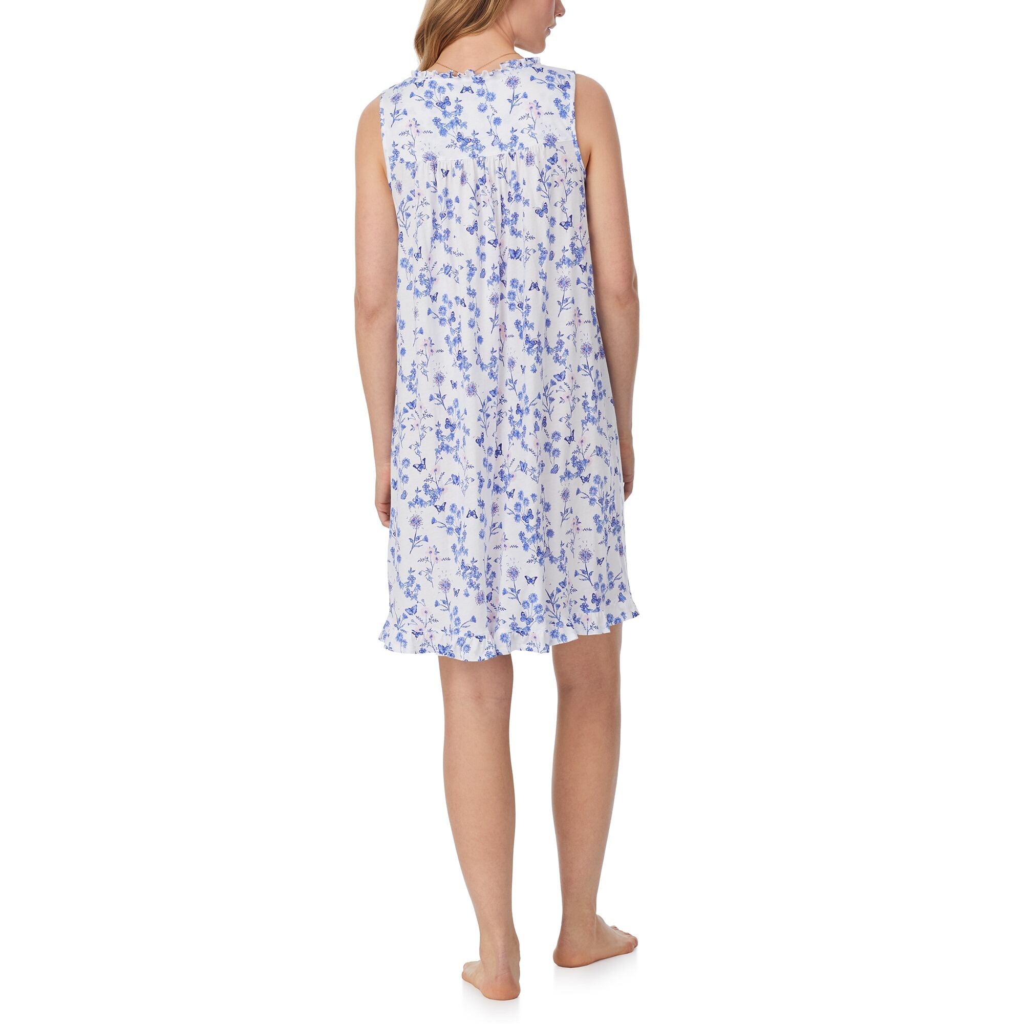 Eileen West 36" Butterfly Garden Cotton Modal Knit Chemise