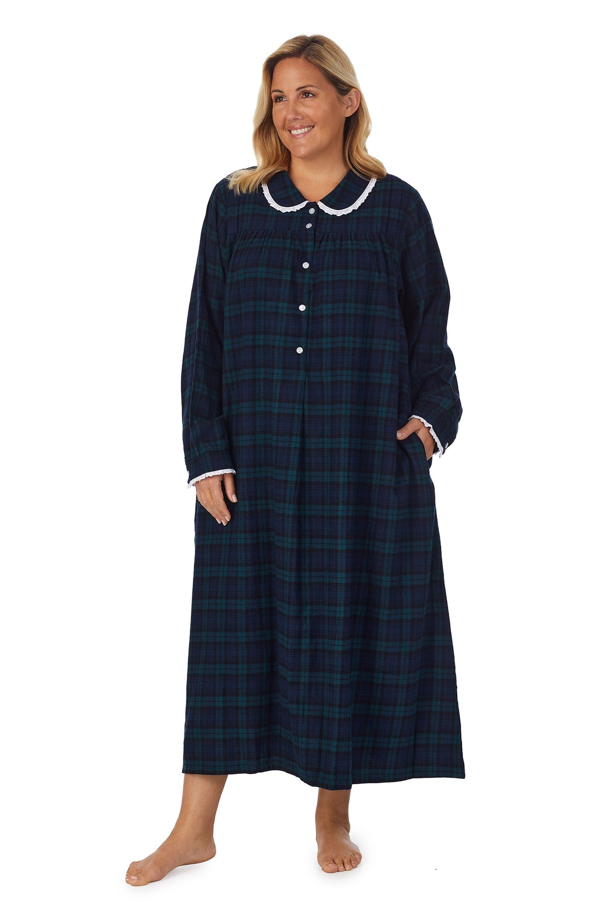 Lanz of Salzburg Plus Size Flannel Long Gown