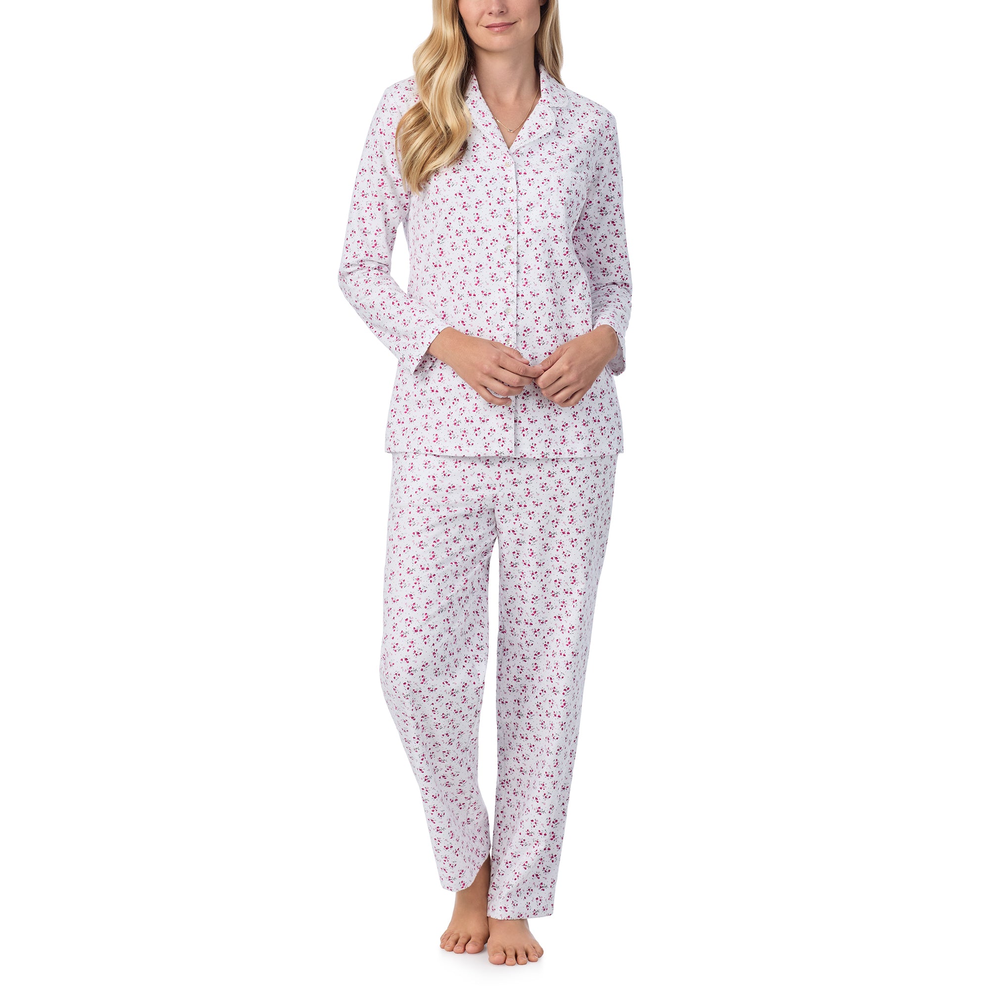 Eileen West Notch Collar Long PJ Set
