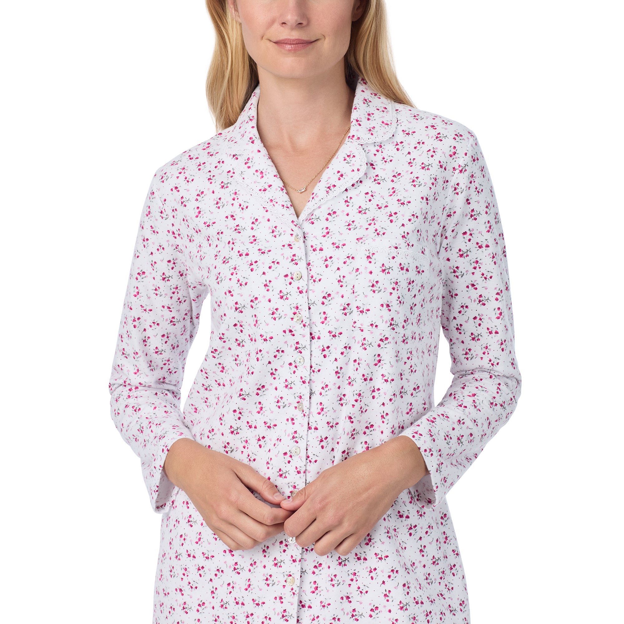 Eileen West Notch Collar Long PJ Set
