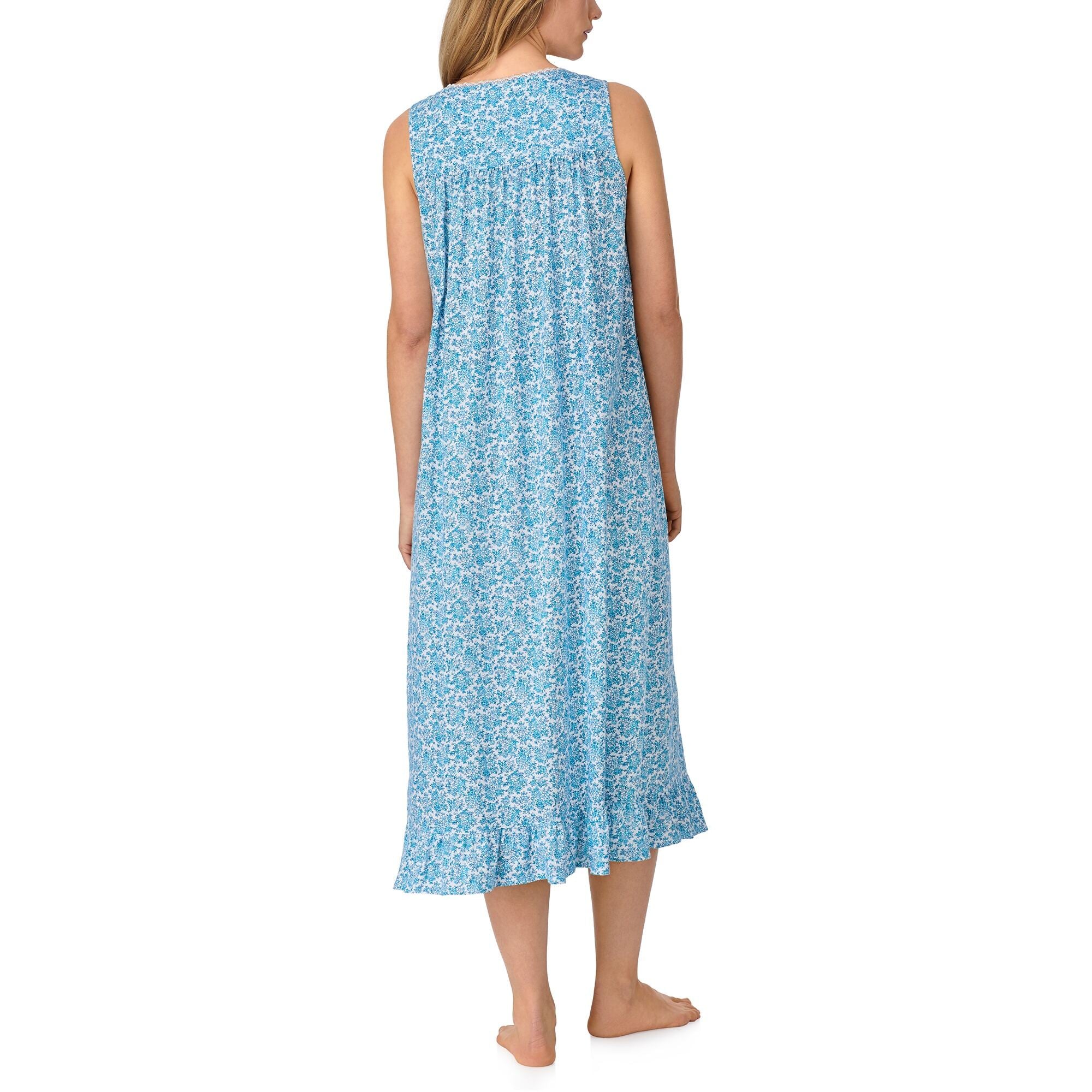 Eileen West Cotton Jersey Knit Long S/L Nightgown