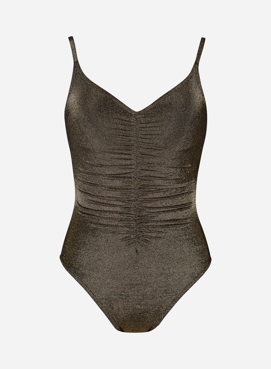 Ruched underwire elegant one-piece suit