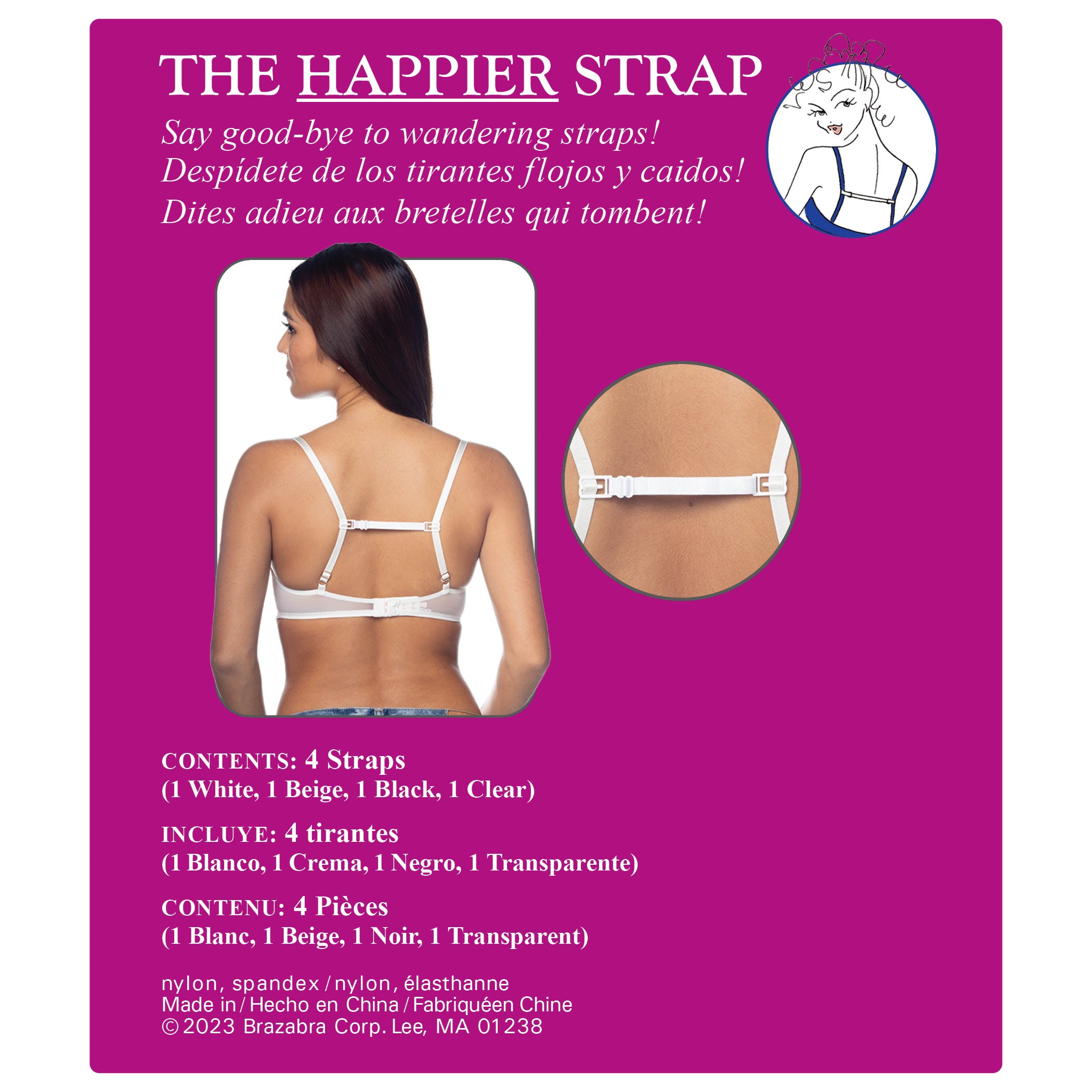 Adjustable bra clip