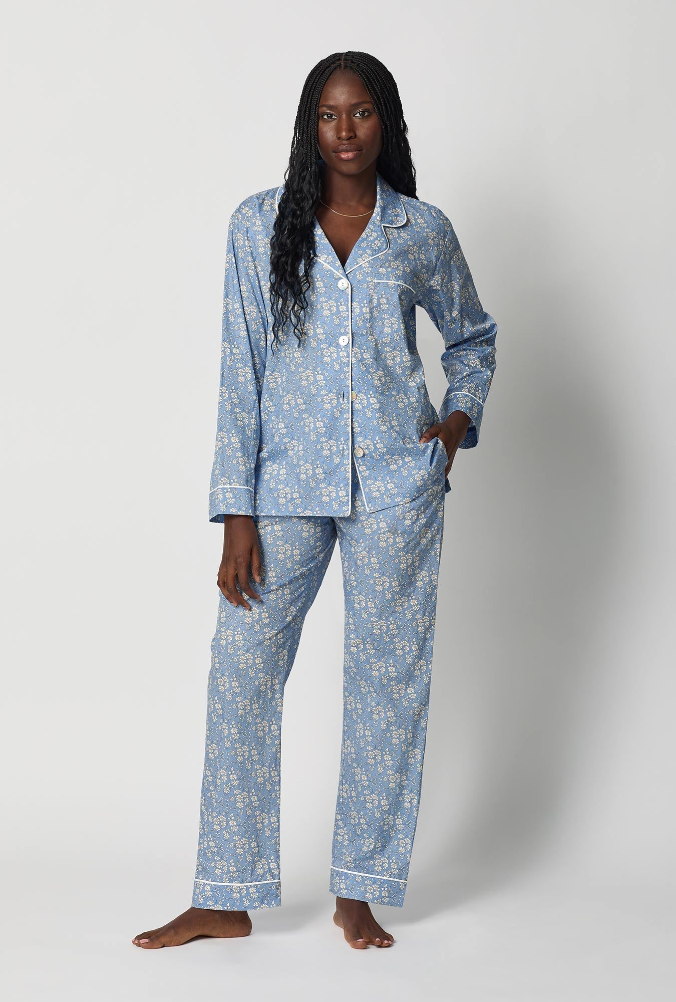Bed Head Capel L/S Classic Woven Tana Lawn® PJ Set Made With Liberty Fabric