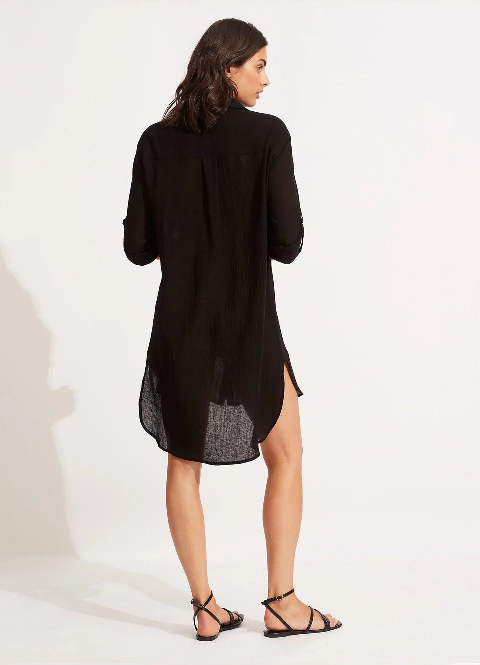 Seafolly Beach Basics Crinkle Twill Beach Shirt