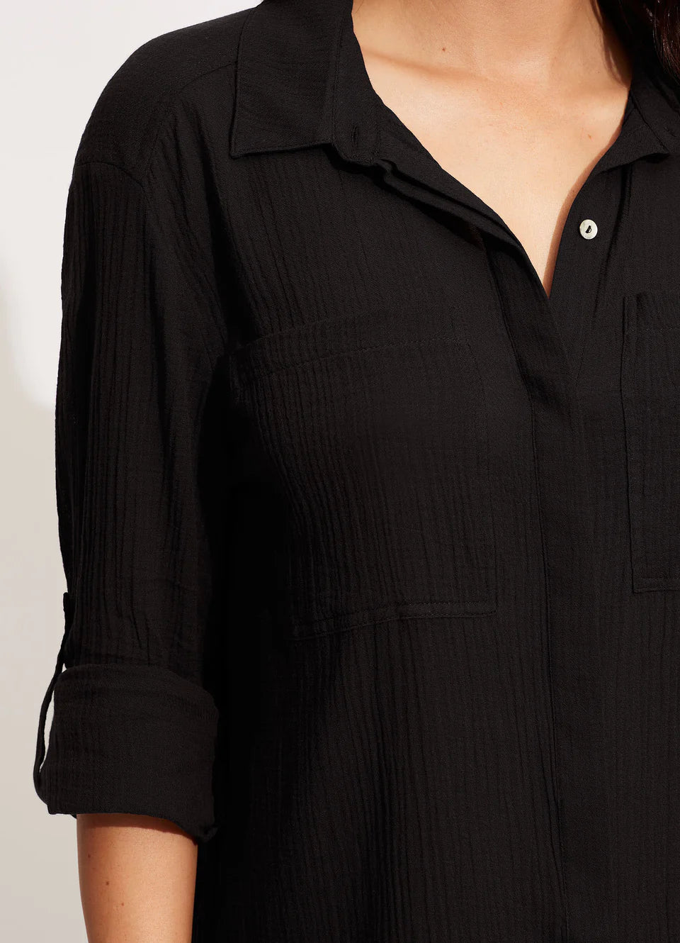 Seafolly Beach Basics Crinkle Twill Beach Shirt