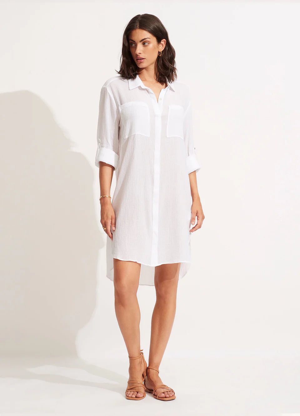 Seafolly Beach Basics Crinkle Twill Beach Shirt