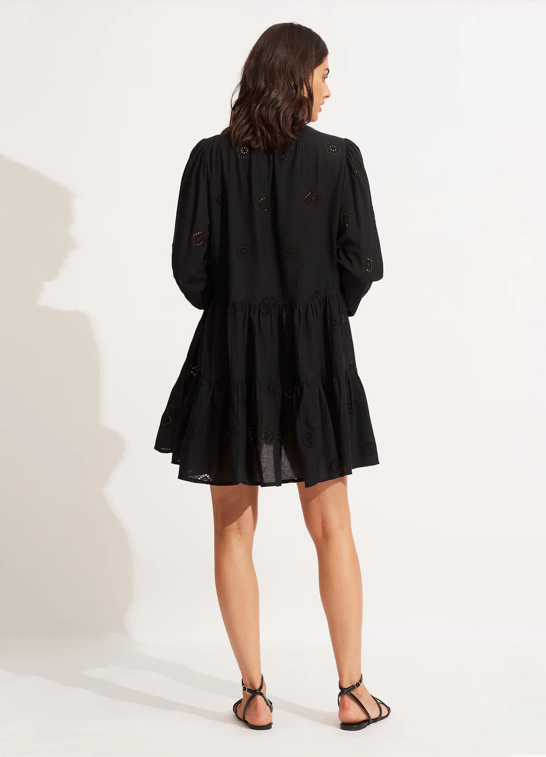 Seafolly Beach Edit Embroidery Tiered Mini Dress