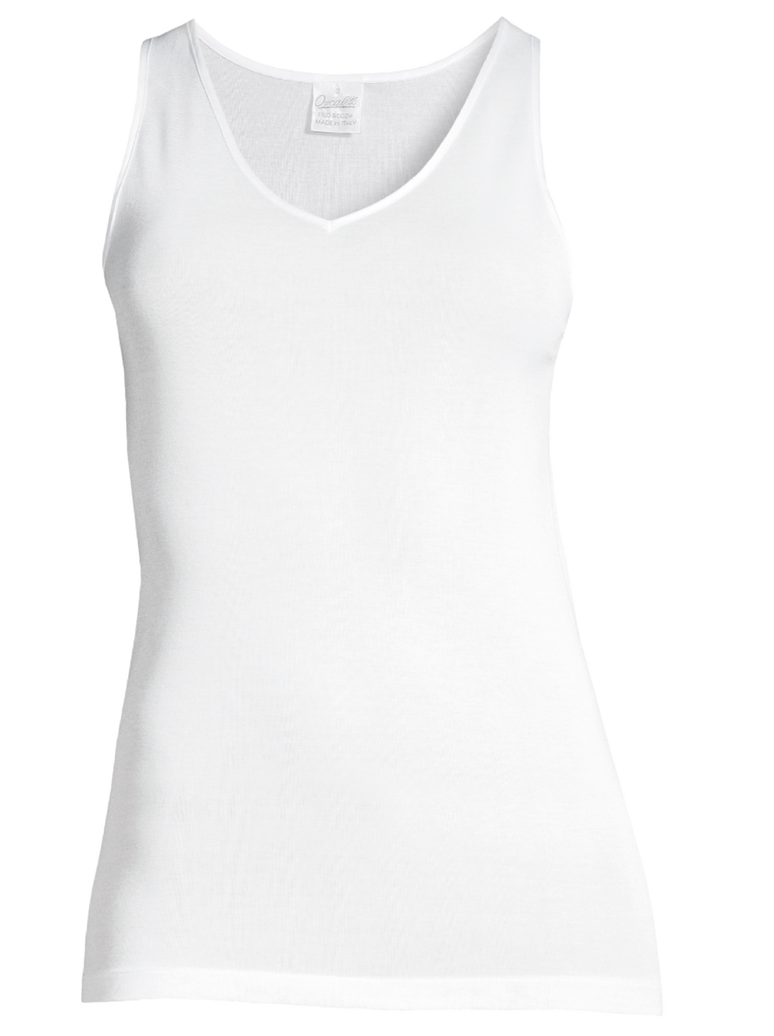 Oscalito Satin Trim Filoscozia V-Neck Tank Top