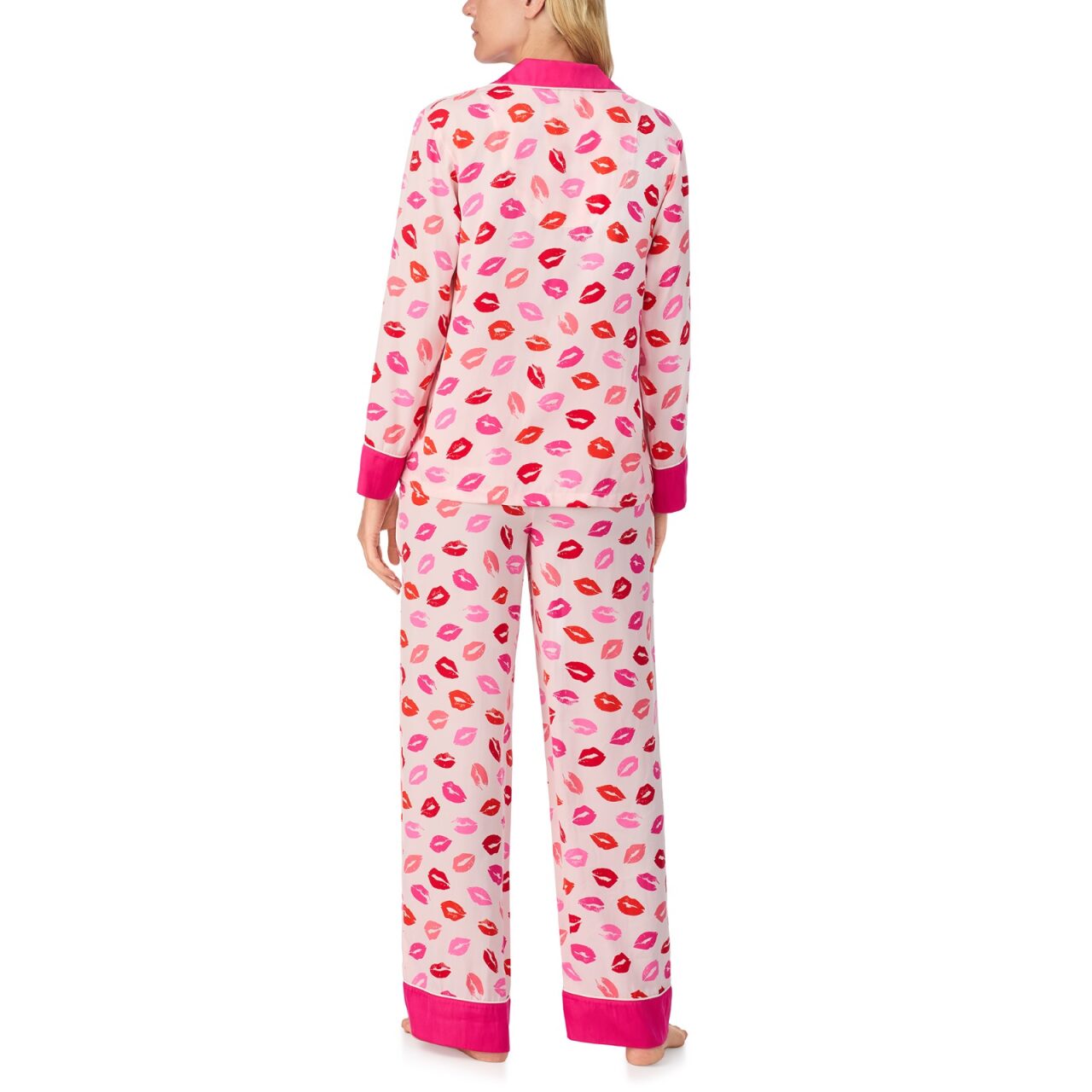 Kate Spade Charmeuse L/S Notch Long PJ