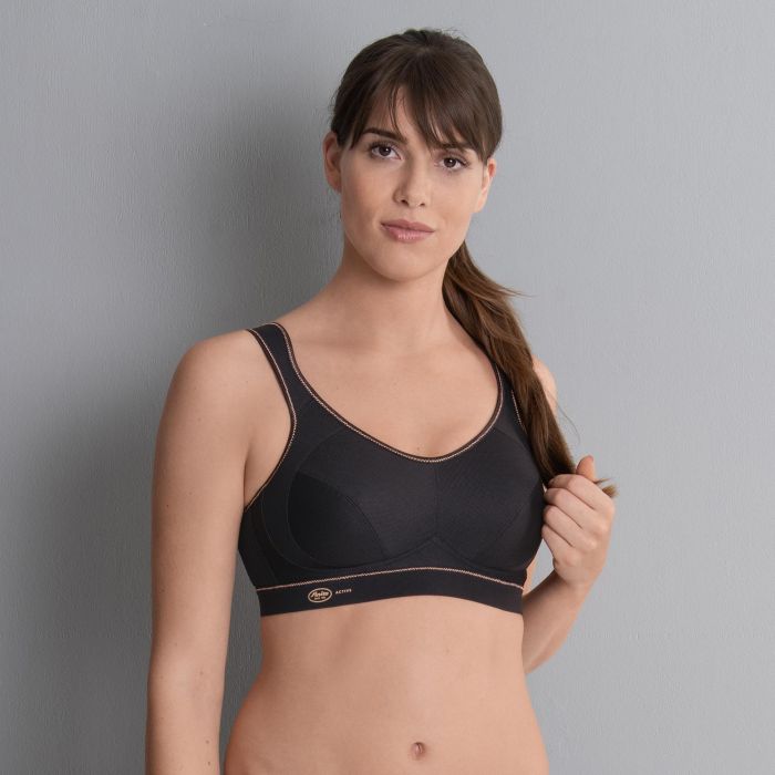 Anita Active Extreme Control Sports Bra - Black Gold(Shine)