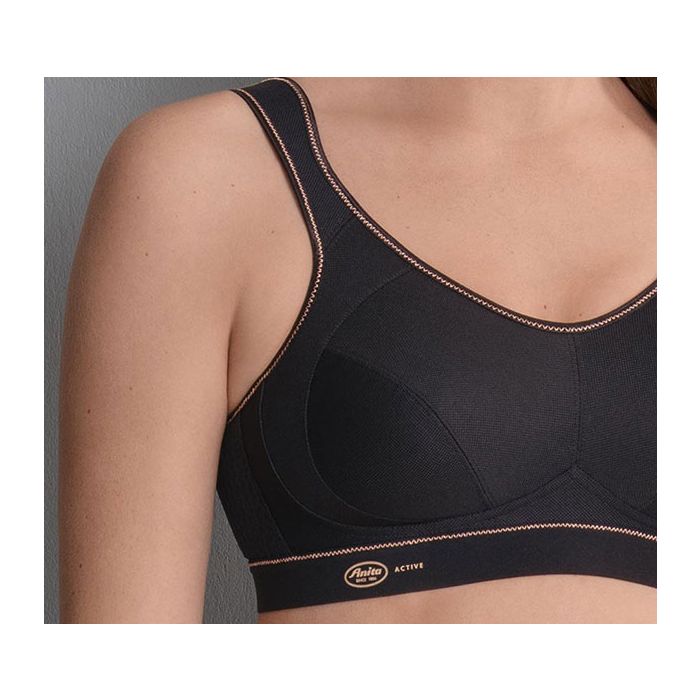 Anita Active Extreme Control Sports Bra - Black Gold(Shine)