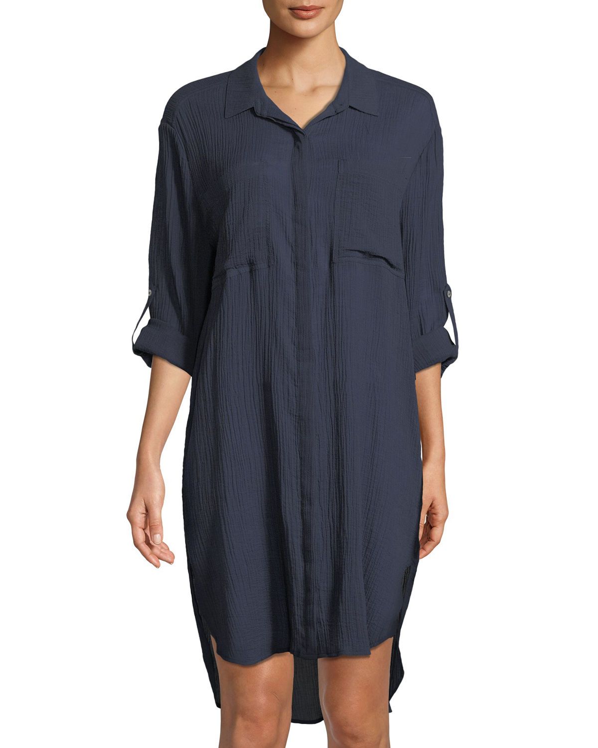 Seafolly Beach Basics Crinkle Twill Beach Shirt